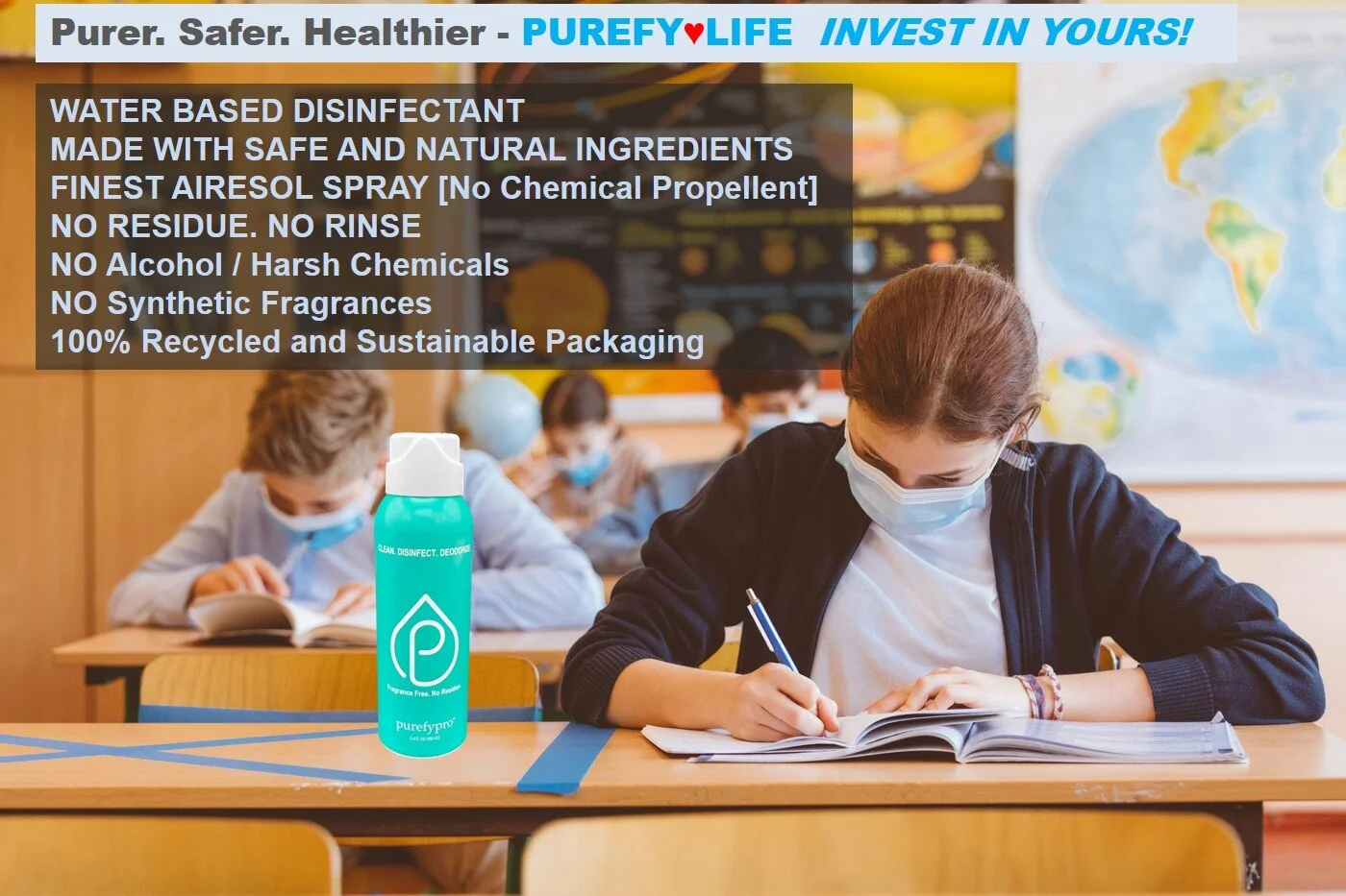 PUREFY❤LIFE - Purefypro Disinfectant Airesol Spray